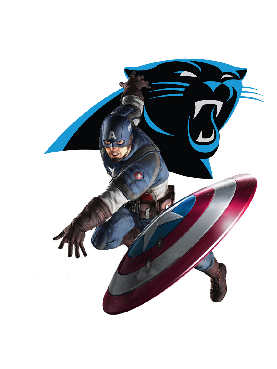 Carolina Panthers Captain America Logo vinyl decal